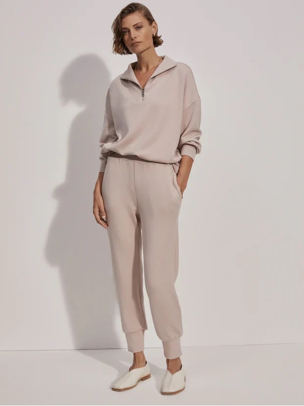 NWT Women’s Varley Taupe Marl Slim Cuff Pants Joggers XS 27.5” Athleisure